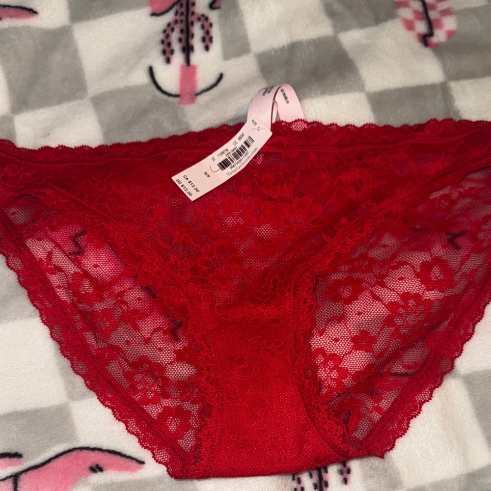 Elegant Red Lace Women's Panties